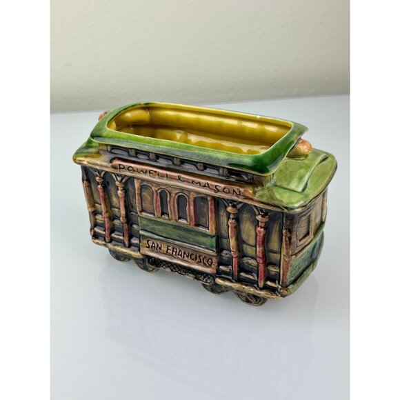 San Francisco E.F. Clements EFCCO Trolley Car Ceramic Pottery Planter Japan READ - Picture 16 of 16